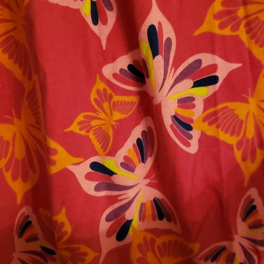Bright Pink Green Soda Butterfly Girls Sundress Sz XL (14-16) - Picture 2 of 5